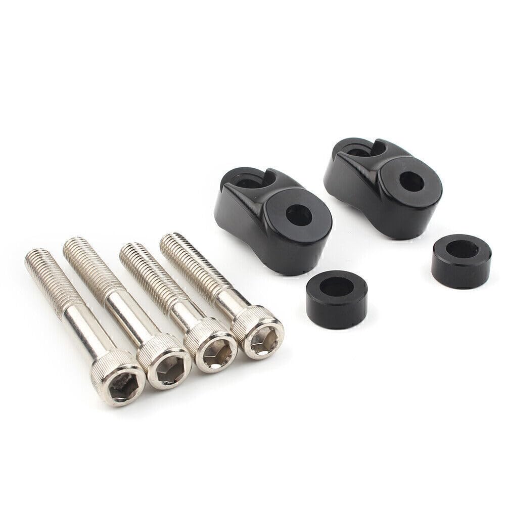 ya 6 8.14 for Harley FXR Dyna Black/Chrome Front Turn Signal Mount Bracket Relocation Kit