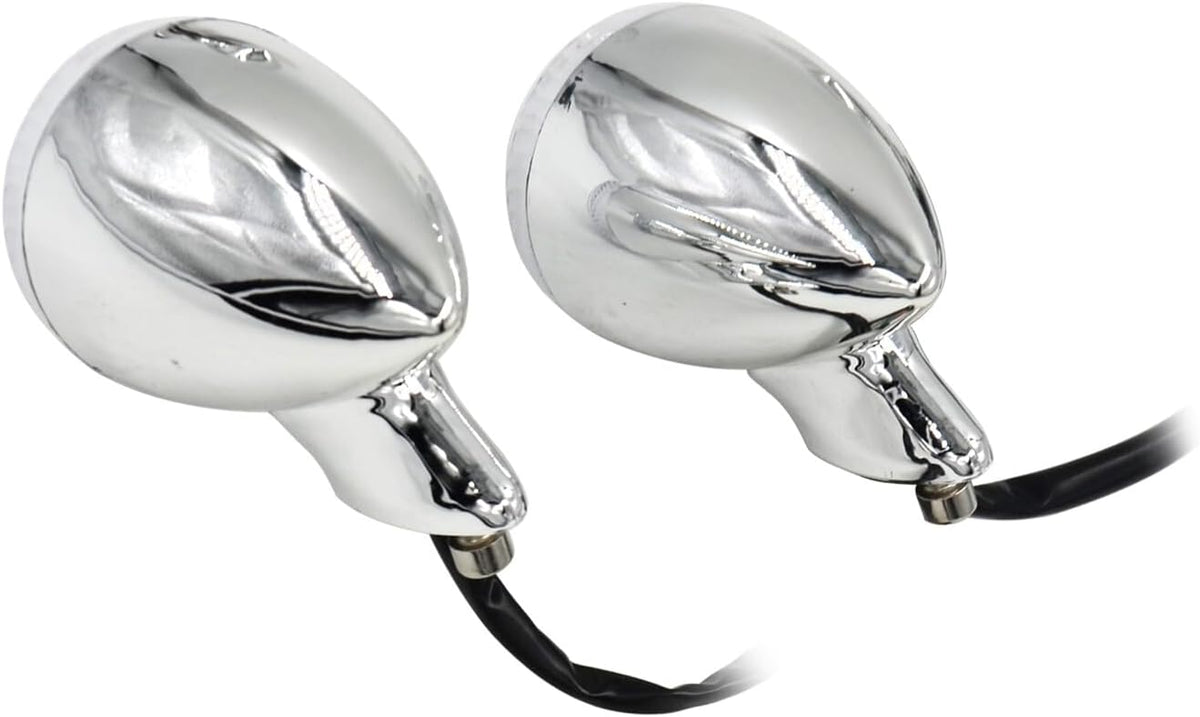 ya 13 9.15 baidi Chrome Motorcycle LED Turn Signal Light 39mm Front Rear Fork Clamp for Harley
