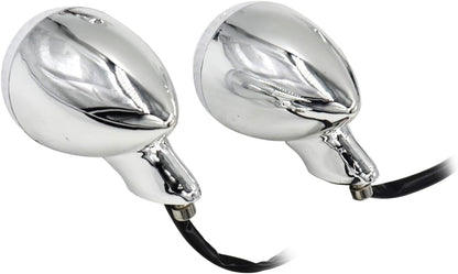 ya 13 9.15 baidi Chrome Motorcycle LED Turn Signal Light 39mm Front Rear Fork Clamp for Harley