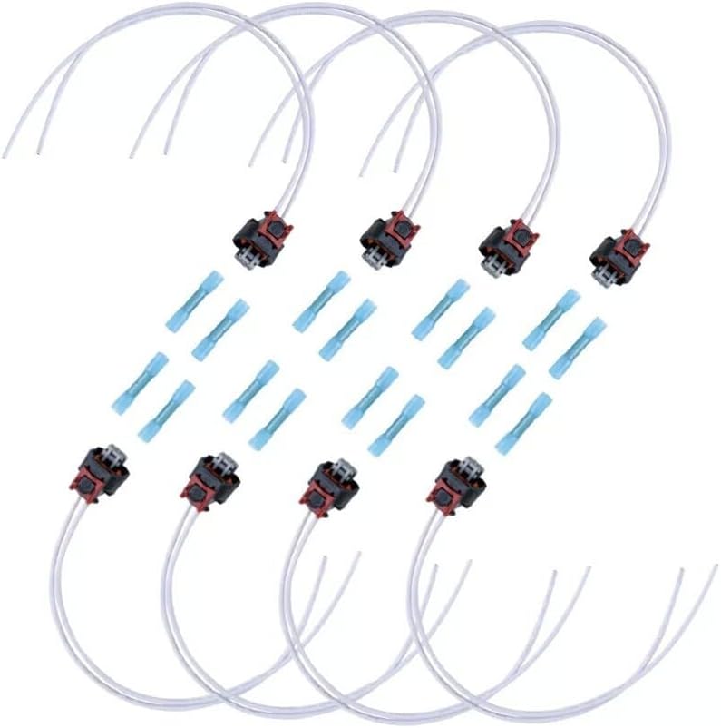 ya 4 8.8.2 8Pcs Injector Pigtails Harness for Chevy for for GMC 2500 3500 2017-24 19368140
