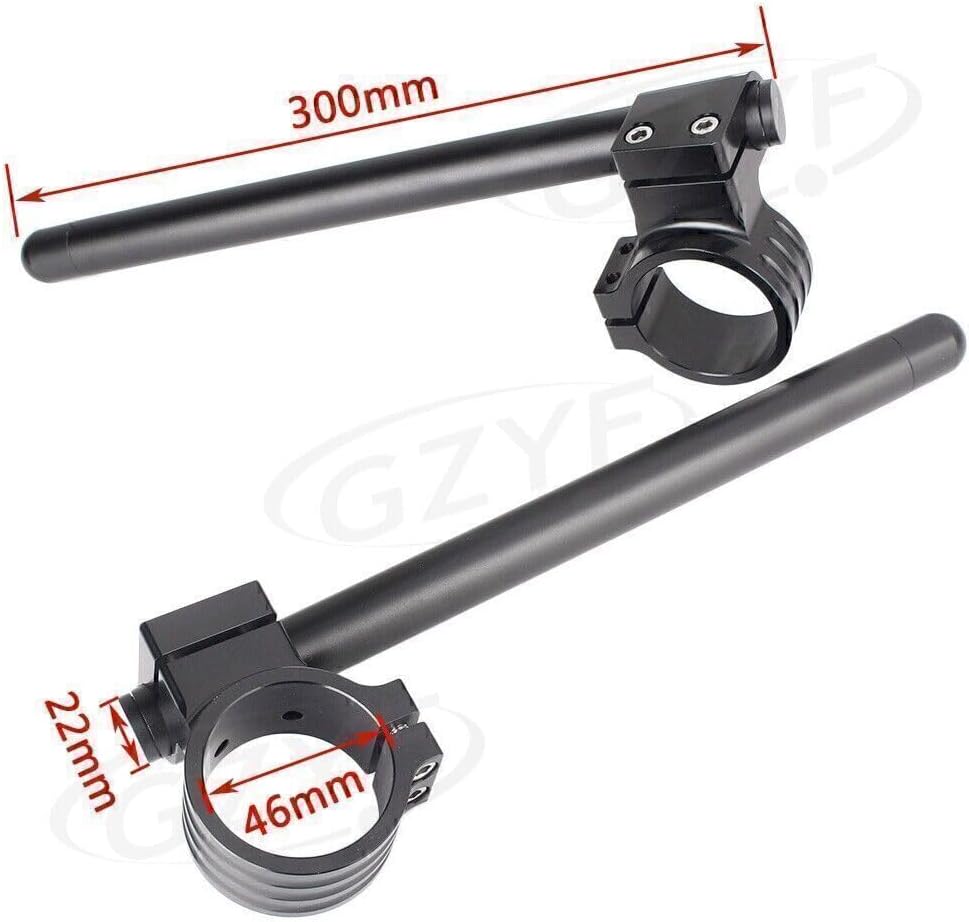 ya 6 8.14 2x 46mm LCNC Fork Clip-ons Handle Grip Handlebar Universal Motorcycle 3 Colors