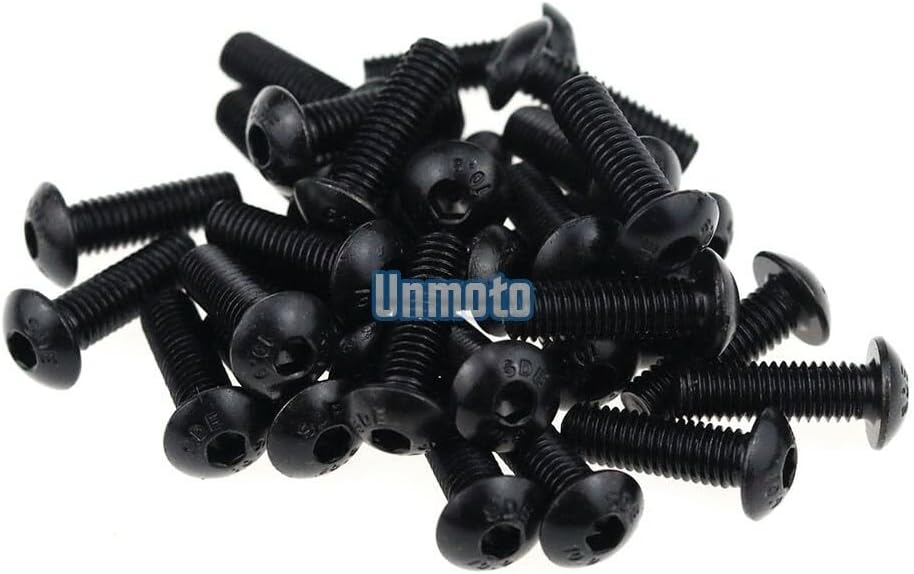 ya 23 10.7 baidi Black Fairing Bolt Kit body screws Clips for Yamaha YZF R6 1998-2002