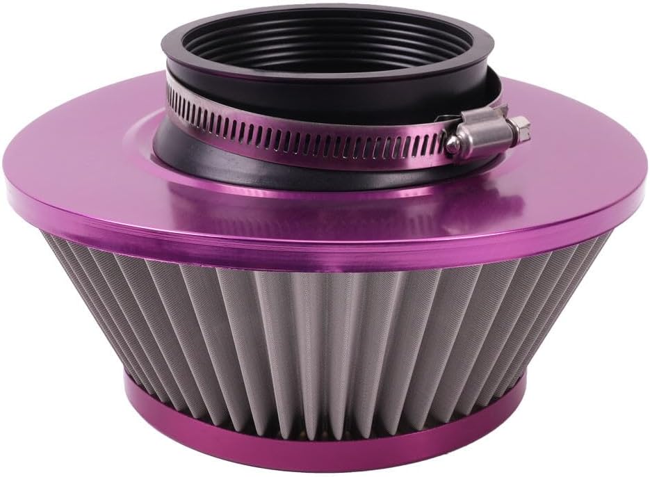 ya 13 9.15 baidi 3 inch 76mm Inlet Cold Air Intake Air Filter Mushroom Head Purple