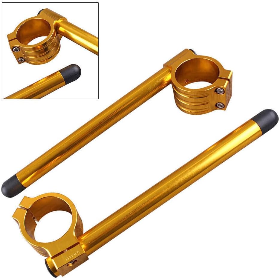 ya 4 8.14 50mm Clip On Ons Handle Bar Handlebars Fit for Suzuki GSXR 600/750 1000 TL1000R Gold