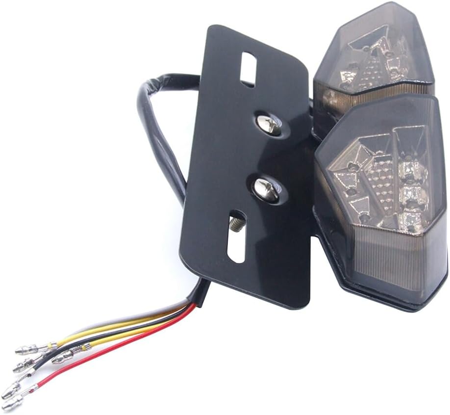 ya 4 8.14 LED Motorcycle Motorbike Rear Light Taillight Brake Turn Signal Indicators Plate