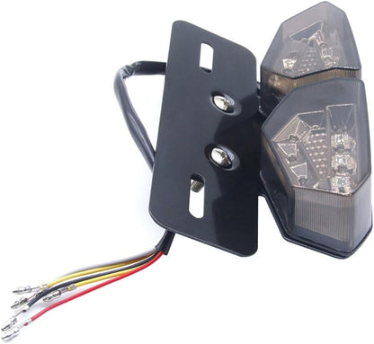 ya 4 8.14 LED Motorcycle Motorbike Rear Light Taillight Brake Turn Signal Indicators Plate