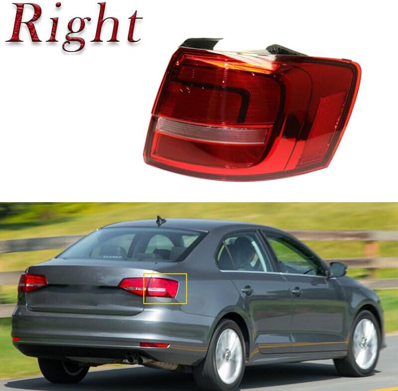 ya 4 8.14 Right Outer Tail Light for VW for JETTA 2015-2018 Taillamp Rear Brake Light 