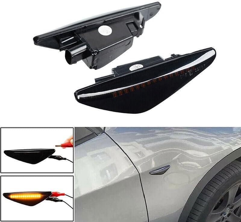 ya 13 9.15 baidi 2XSequential LED side marker turn signal smoked for BMW E70 E71 X5 X3 X6