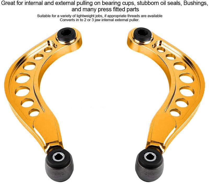 ya 9 10.24 2 Pack Rear Adjustable Upper Cam Kit for 2006-2015 for Honda for Civic Lx Ex Dx Si Gold -