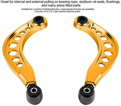 ya 9 10.24 2 Pack Rear Adjustable Upper Cam Kit for 2006-2015 for Honda for Civic Lx Ex Dx Si Gold -