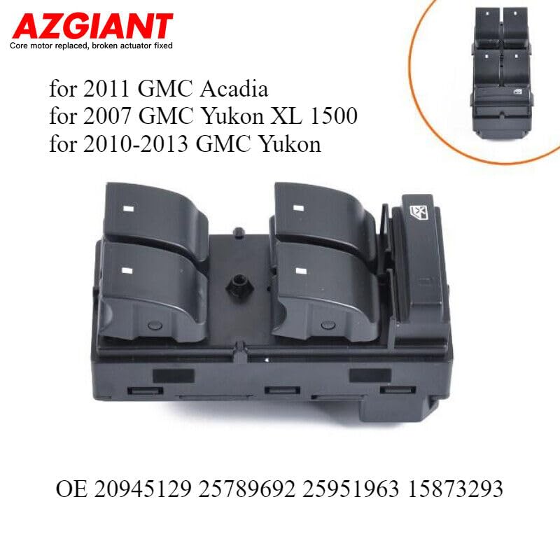 ya 3 8.24 baidi Applicable to The Left Front Drive Side of The Main Power Window Switch for Jimsy Acadia/Yukon/Yukon XL
