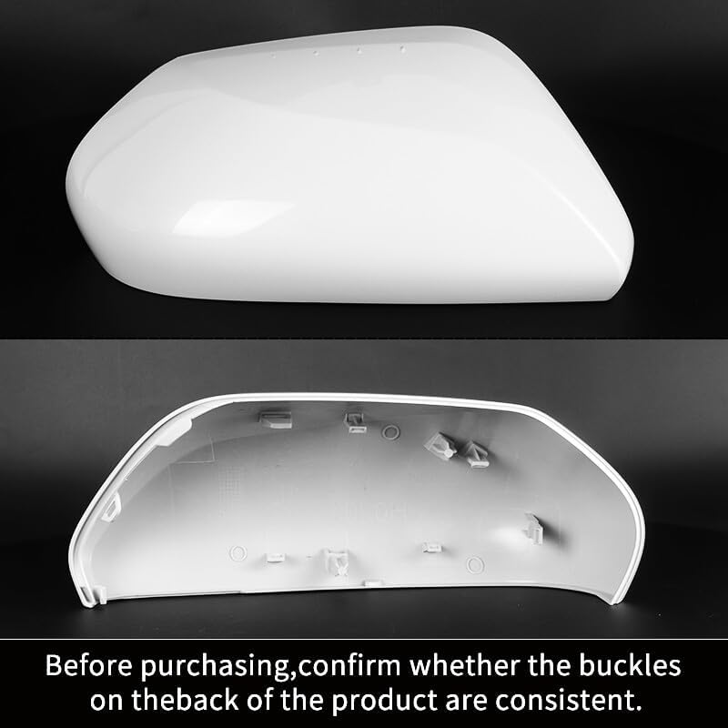 ya 11 9.14 baidiPassenger Right Side Wing Mirror Cover Cap White Fit for Toyota CAMRY 2018-2023