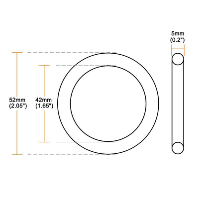 ya 13 9.15 baidi O-Rings Nitrile Rubber 42x52x5mm Seal Rings Sealing Gaskets 10pcs