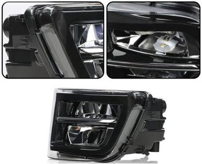 ya 2 8.15 Suitable for 2013-15 for BMW 7 Series F01N F02N F03N LED DRL fog light with bulb left+right