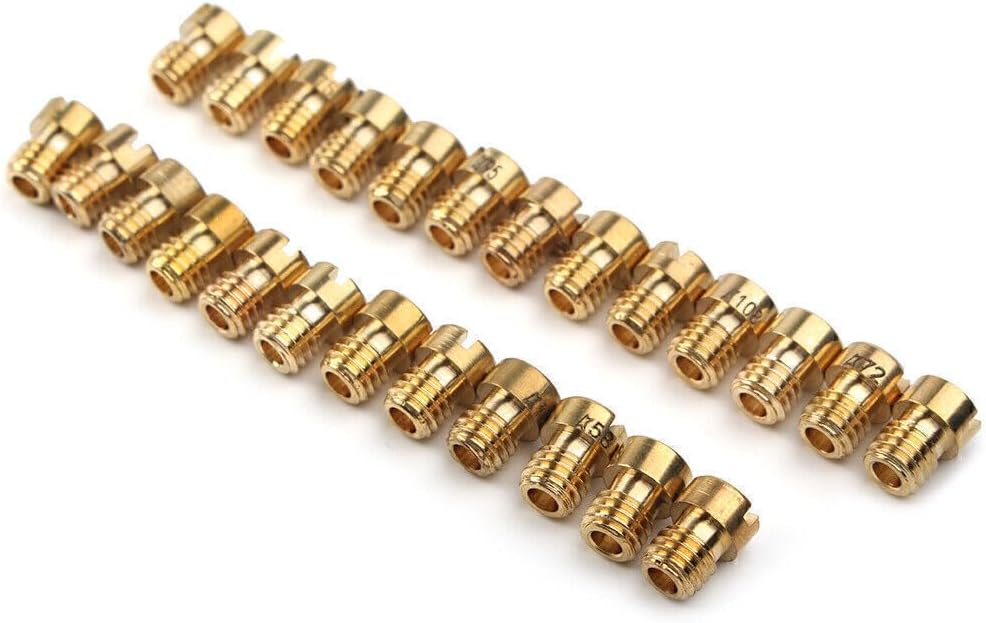 ya 2 8.15 For Dellorto PHBG SHA 5mm #55-#115 Replacement Gold 10x Carburetor Main Jet