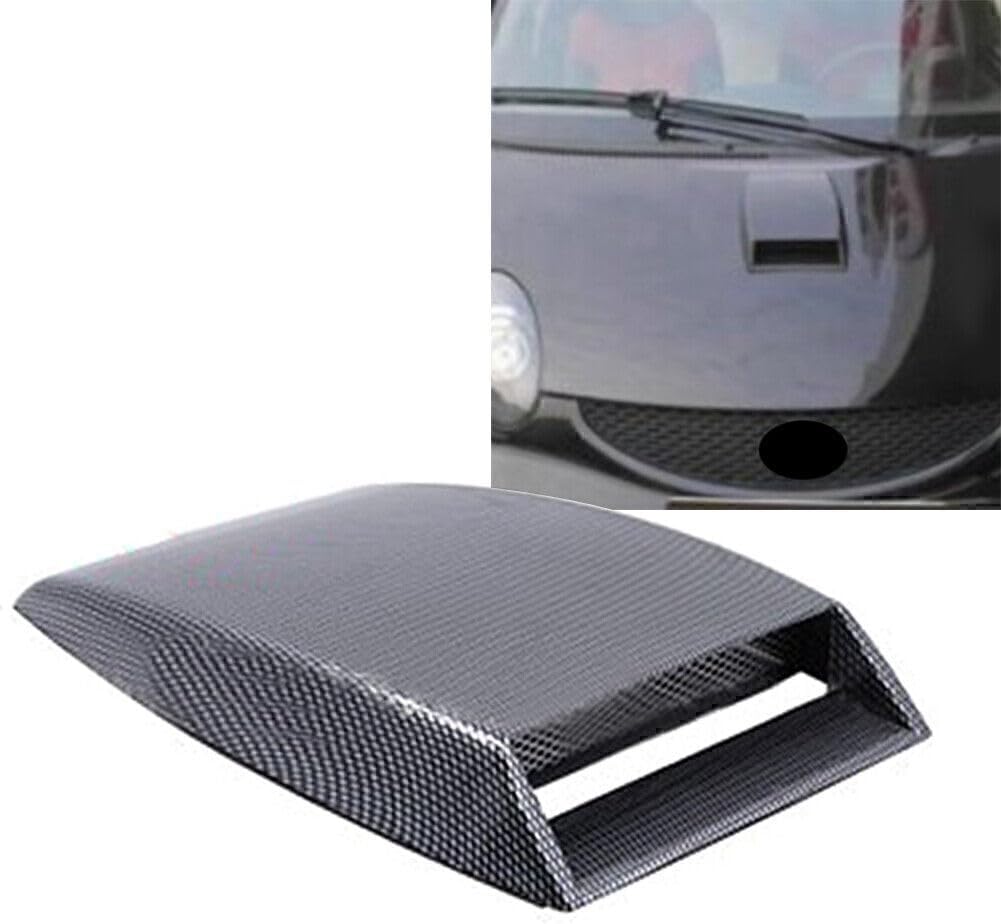 ya 4 8.14 Car Universal Air Flow Intake Scoop Bonnet Hood Vent Decoration Cover Carbon