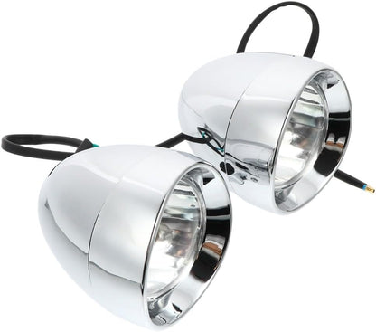 ya 6 8.24 baidi 2 Pcs Retro Bullet Fog Light Projector Lights Motorcycle Headlight Lamp