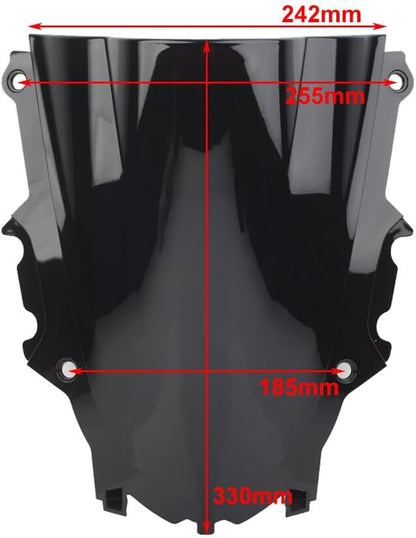 ya 23 10.7 baidi Front Windshield WindScreen Wind Deflector Fit for Yamaha YZF-R3 R3 2019-2023 Clear