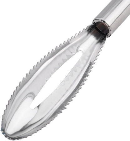 ya 14 9.20 baidi 1X Fish Scale Scraping Stainless Scaler For Fish Cleaning Tools Fish Skin Brush-1