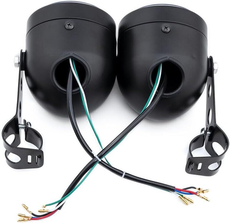 ya 4 8.14 Motorcycle Twins Double Headlights with Mount for Harley Street Fat Boy