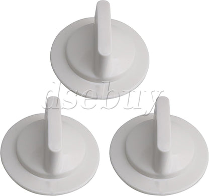 ya 26 10.21 baidi 3 Pieces White Dryer Turning Timer Control Knob for WE1M652 7.1x4.5cm