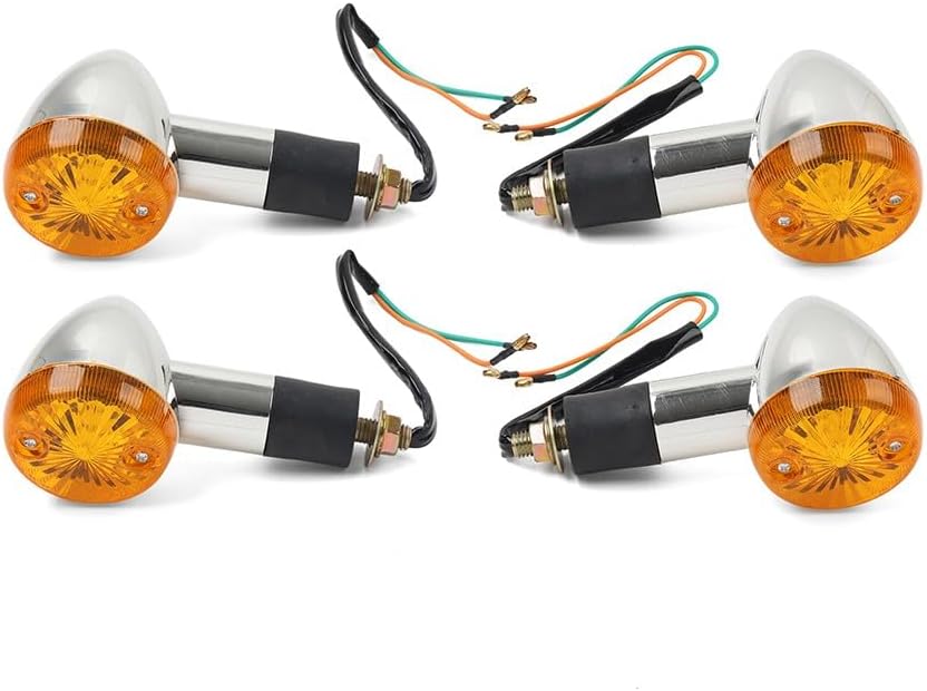 ya 13 9.15 baidi 4x Amber Turn Signal Lights 10mm for Suzuki Boulevard C109R C50 C90 S 40 50 83