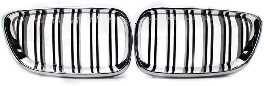 ya 4 8.14 for BMW 2 Series F23 F22 M2 14-18 15 Chrome&Gloss Black Double Slat Front Grille