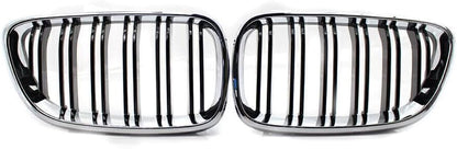 ya 4 8.14 for BMW 2 Series F23 F22 M2 14-18 15 Chrome&Gloss Black Double Slat Front Grille