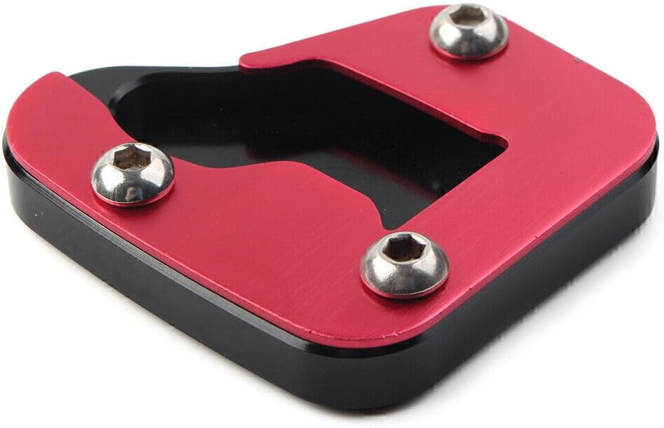 ya 4 8.8.2 Motorcycke Kickstand Sidestand Enlarge Plate Pad for Suzuki Hayabusa 08-19 Red