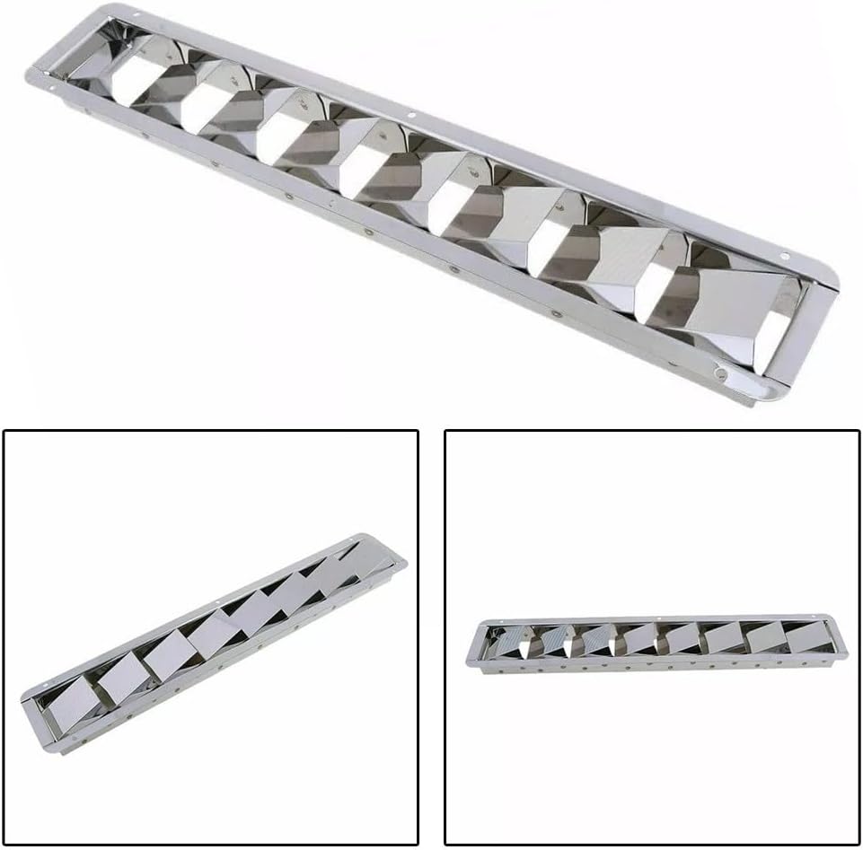 ya 26 10.21 baidi Boat Stainless Steel Louver Air Vent 427mm Marine 8 Slots Ventilation New