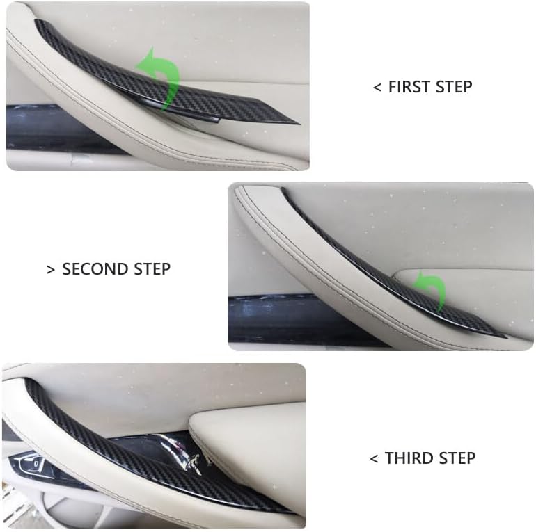 ya 4 8.14 1 * Carbon Texture R-Passenger Door Handle Panel Pull Protective Cover for BMW X5 X6 E70 E71