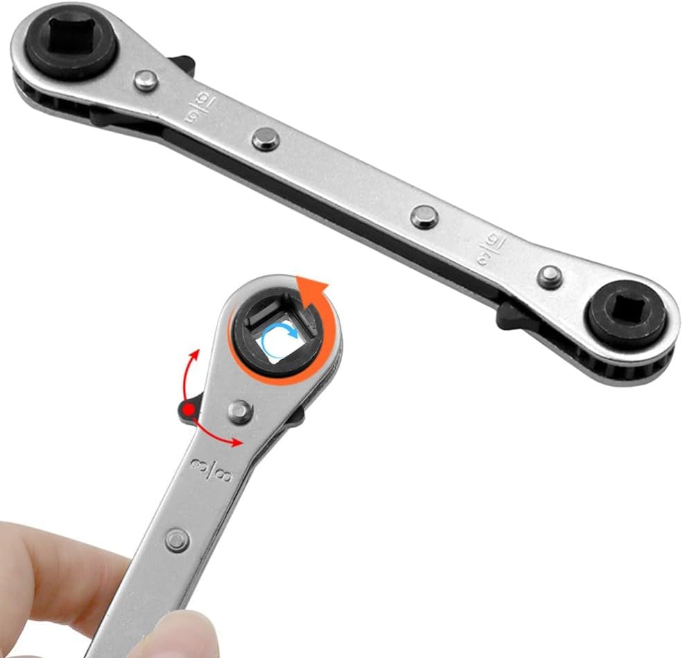 ya 14 9.20 baidi Double Head Refrigeration Tool Ratchet Wrench Spanners Tools Changing