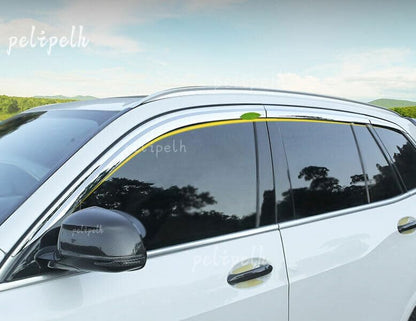 ya 6 8.24 baidi for BMW X5 G05 2019-2023 Silver Window Visor Shades Sun Rain Guard Deflector 6X