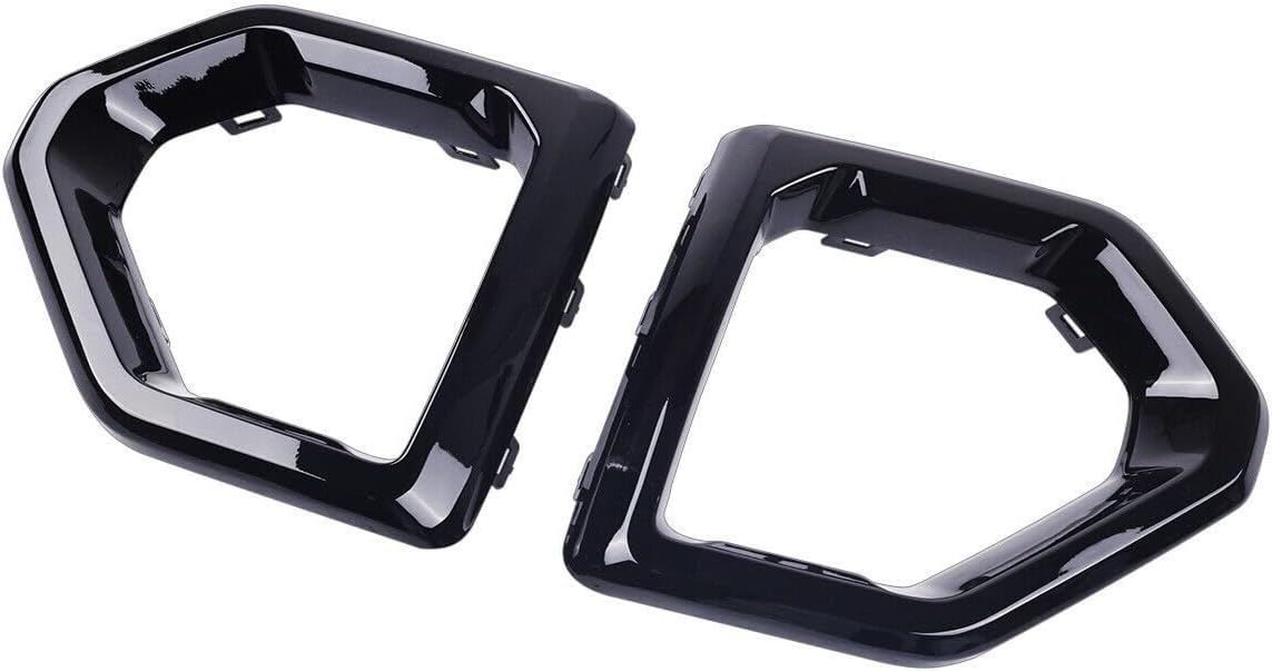 ya 13 9.15 baidi Gloss Black Front Fog Light Outer Bezel Cover For for GMC for Sierra 2019-21 Denali SLT