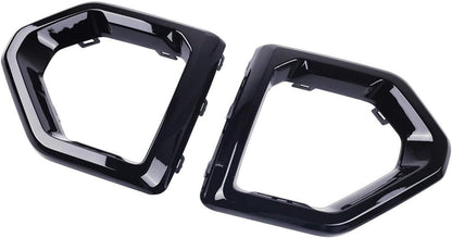 ya 13 9.15 baidi Gloss Black Front Fog Light Outer Bezel Cover For for GMC for Sierra 2019-21 Denali SLT