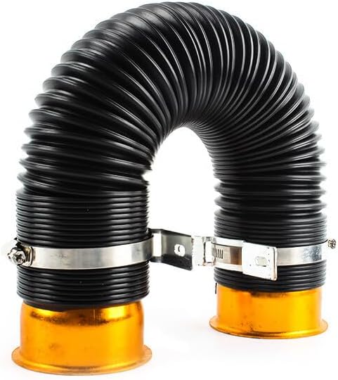 ya 4 8.8.2 3 Inch 76mm Flexible Car Cold Air Intake Hose Filter Tube Telescopic Tube Gold