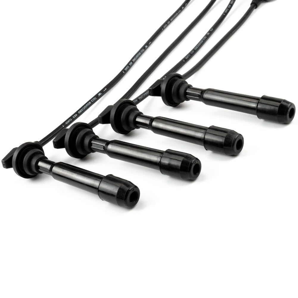 ya 7 8.24 baidi 4PCS Spark Plug Ignition Wire for Hyundai for Elantra Tiburon for Kia Spectra Soul L4