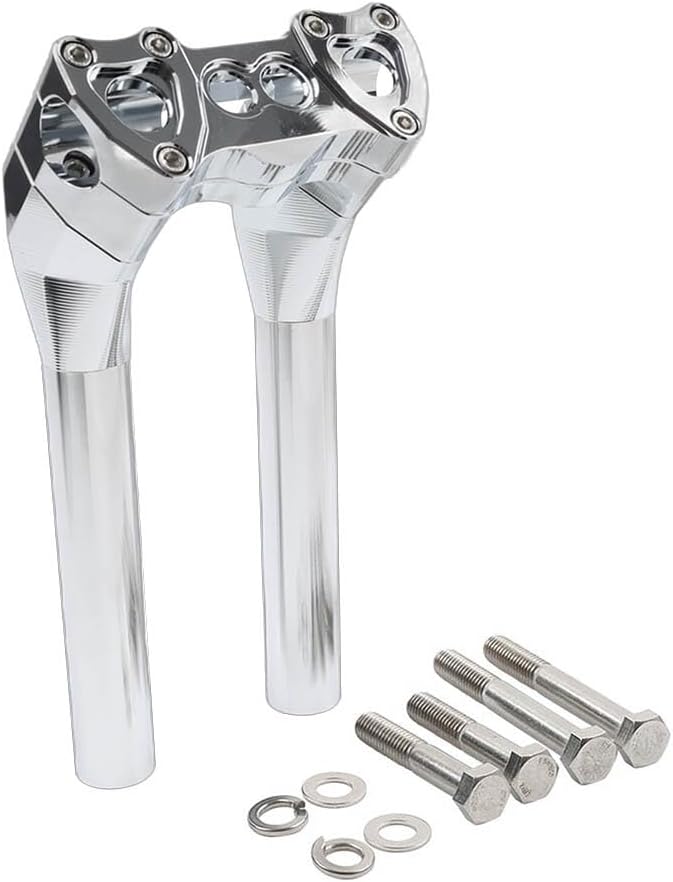 ya 11 9.14 baidiChrome 10 inch Tall Handlebar Risers Pullback 1.5 for Harley 1-1/8'' Clamp