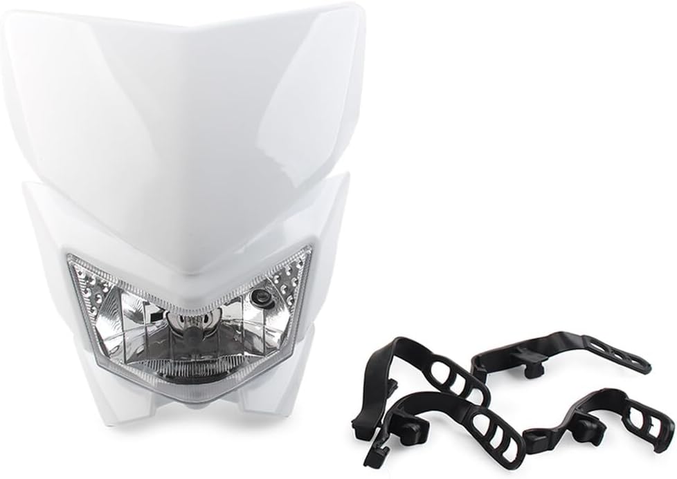 ya 6 8.14 White Motorcycle Front Headlight Head Lamp Mx Enduro Dirt Trail Bike 250cc