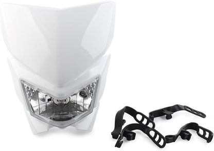 ya 6 8.14 White Motorcycle Front Headlight Head Lamp Mx Enduro Dirt Trail Bike 250cc