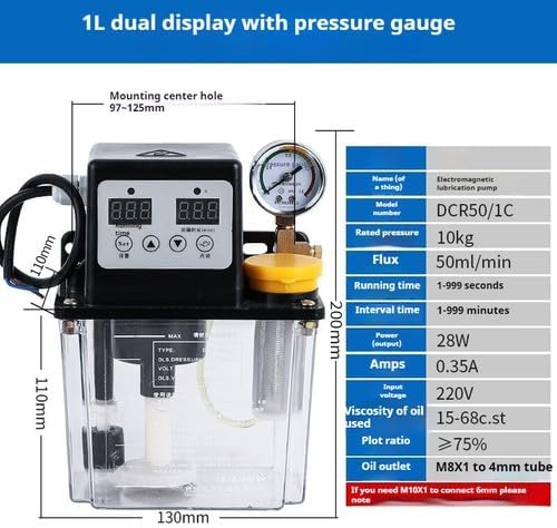 ya 28 10.13 baidi Automatic Lubricating Oil Pump CNC Lathe Machine Tool Oiler Electric Oiling Pump-21
