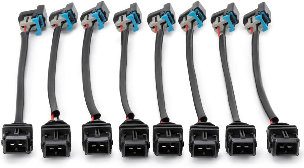 ya 10 9.16 baidi 8 Piece Fuel Injector Harness Adaptor for Jetronic EV1 to for Mini Multic 2