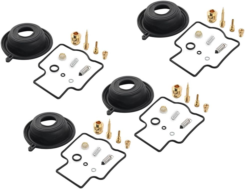 ya 4 8.10 Carburetor Repair Kit Diaphragm Rebuild 4set for Kawasaki ZZR600D 90-92 ZZR