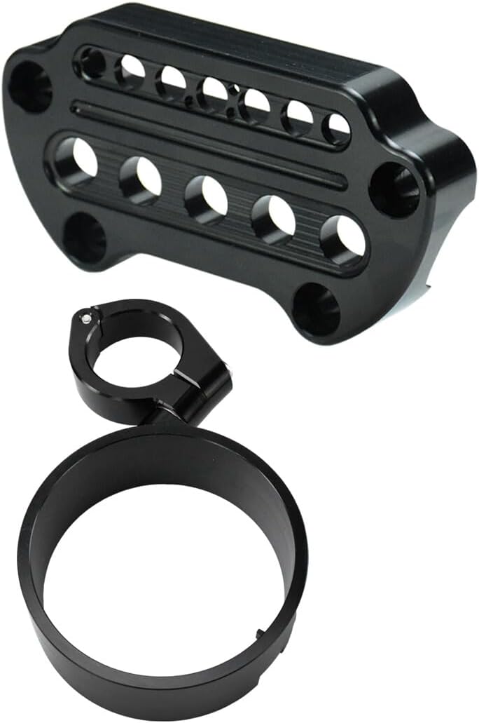 ya 4 8.14 Front Indicator Handlebar Clamp Cover + Side Speedometer Bracket Fit for Harley