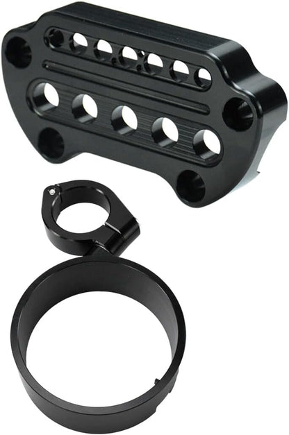ya 4 8.14 Front Indicator Handlebar Clamp Cover + Side Speedometer Bracket Fit for Harley