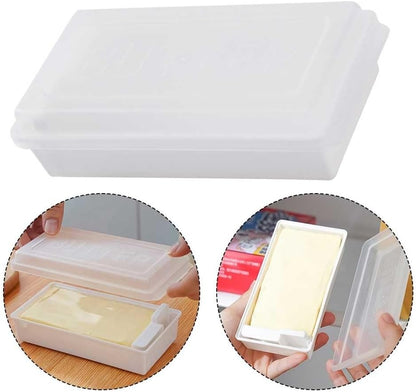 ya 14 9.20 baidi Hygienic Butter Cutting Box Cheese Stora Box With Lid Butter Dish With Slicer-1