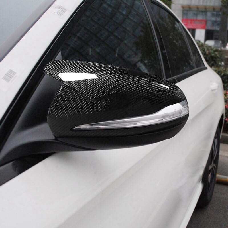ya 11 9.14 baidiHorn Carbon Fiber For for Benz W205 C E S CLS GLC 2016-20 Side Mirror Cover Replace