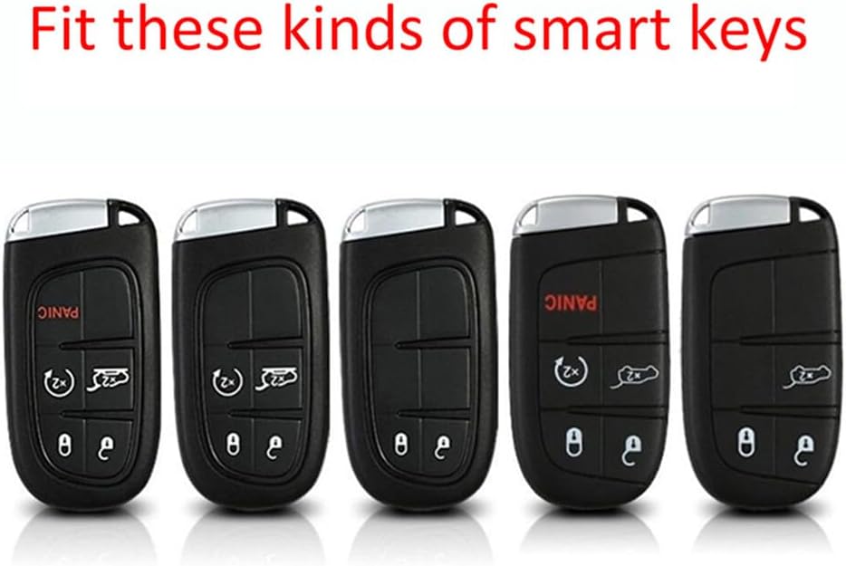 ya 4 8.14 Carbon Fiber Look Car Key Case Cover Holder for Jeep for Dodge for Chrysler Accessories