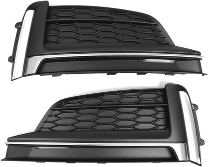 ya 23 10.7 baidi Front Bumper Fog Light Lamp Grill Bezel Cover for Audi A5 S5 2017-2020 19
