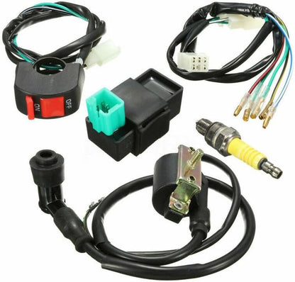 ya 5 8.10 5 Wiring Loom Kill Switch Coil CDI Spark Plug Kit For 110CC 125CC 140cc Pit Bike